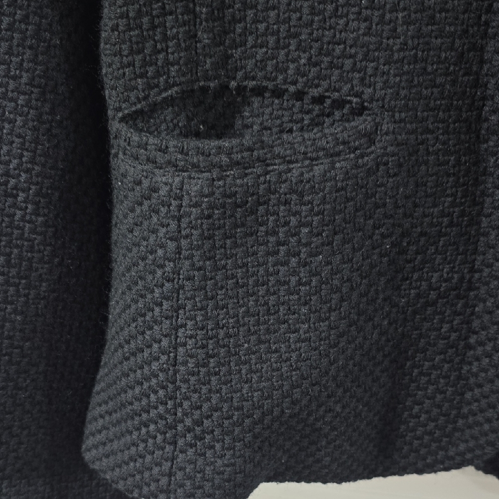 Eileen Fisher Black Textured Blazer S - Picture 4 of 5